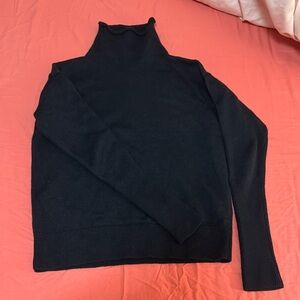 Aritzia Black Turtleneck Sweater 100%wool